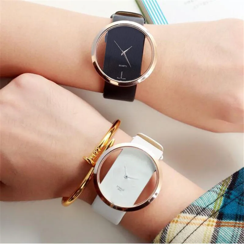 

Top Leather Quartz Watch Lady Watches Women Luxury Antique Stylish Round Dress Watch Relogio Feminino Montre Femme