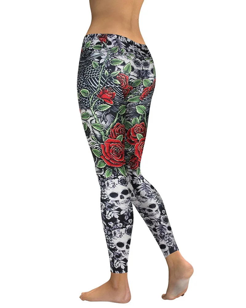 Rose skull legging (3)