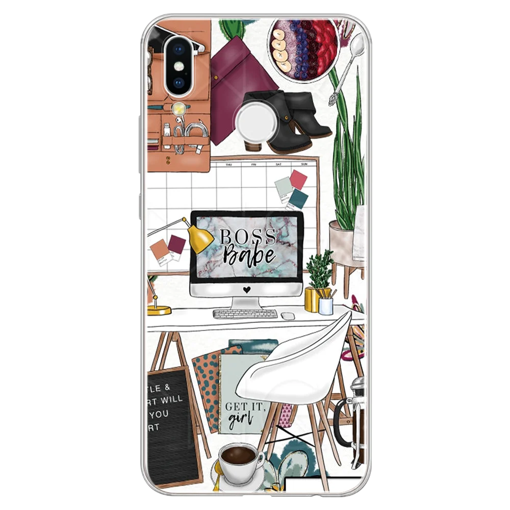 Мягкий чехол для Huawei P20 P30 P40 Mate 30 20 10 Pro P10 P8 P9 Lite E 2017 Черный Коричневый Макияж волос P