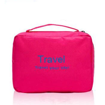 Большая вместительность, много цветов, подвесные косметички для путешествий, сумки для мытья, для мужчин и женщин, нейлоновые органайзеры, водонепроницаемые, FVC, сумки для чулок - Цвет: Rose Cosmetic bag