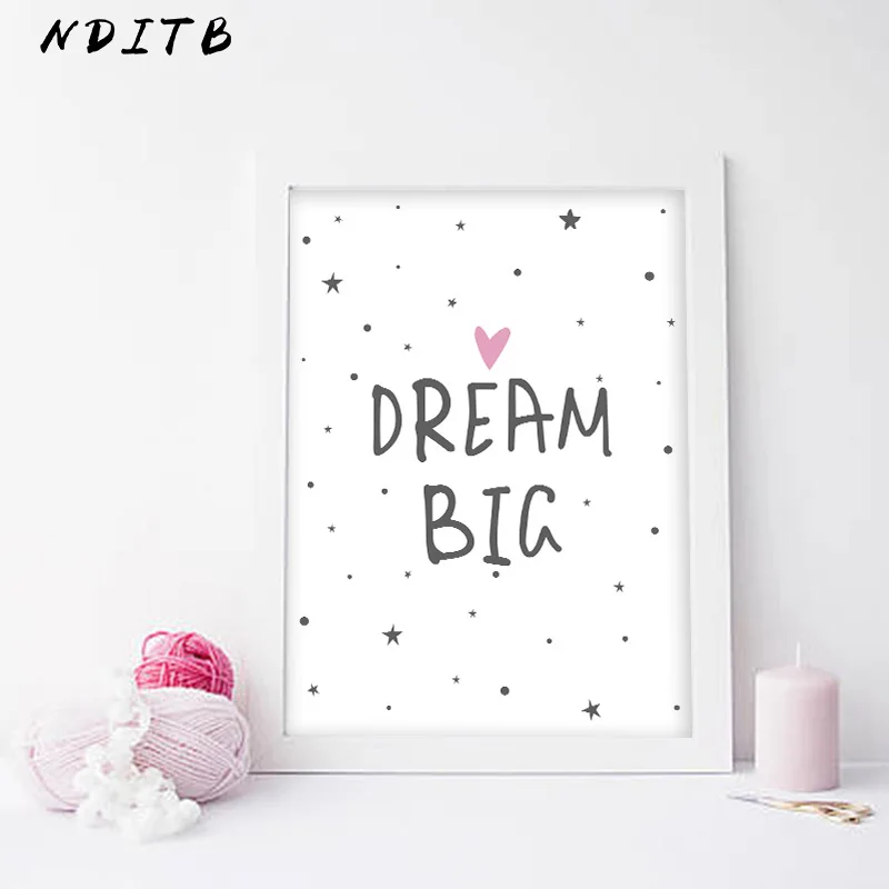 Настенная Картина на холсте NDITB для маленьких девочек минималистичные плакаты с