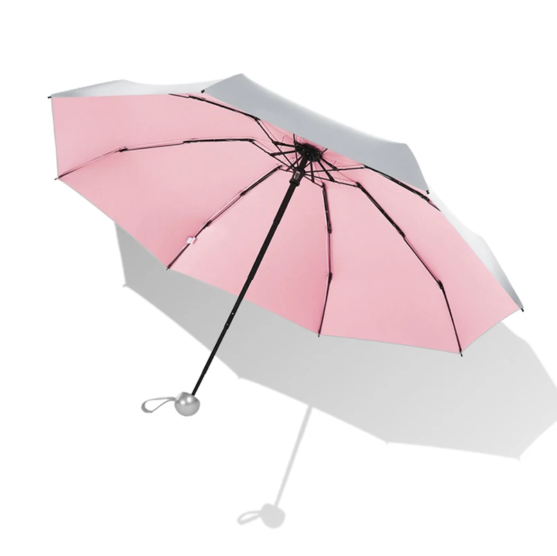 Mini Paraguas Viaje Funda Pequeño Compacto Protección Uv Paraguas Plegable Mini