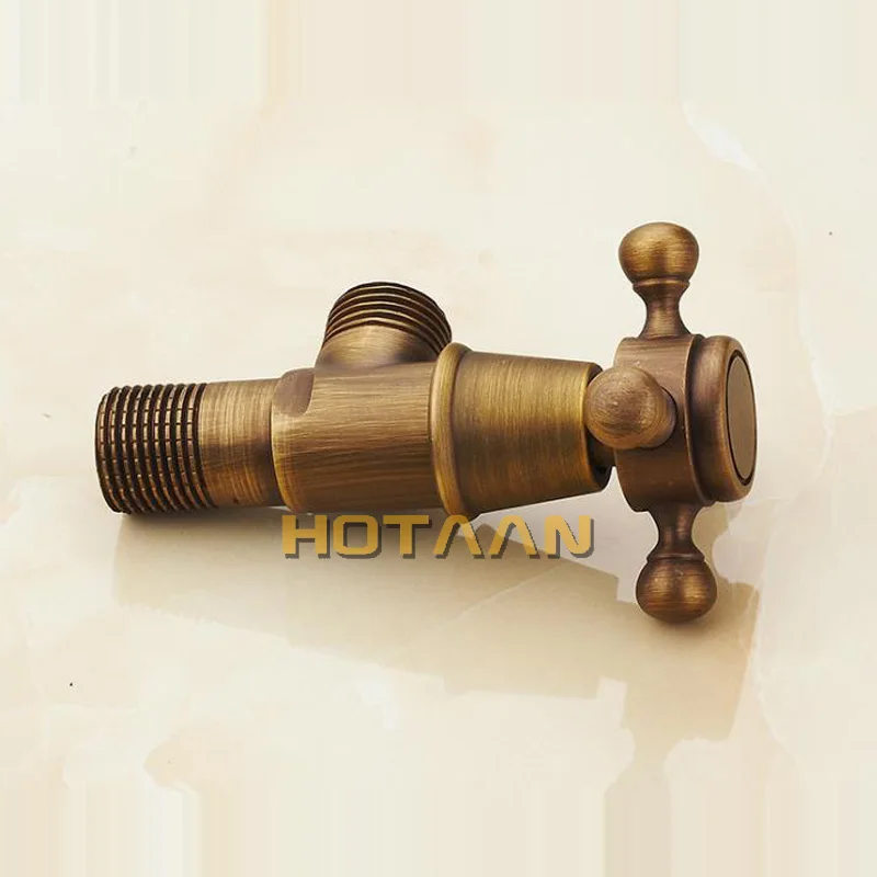 Античный латунный треугольный клапан, водопроводный клапан для ванной комнаты 1/2*1/2, латунные угловые клапаны, YT-5182