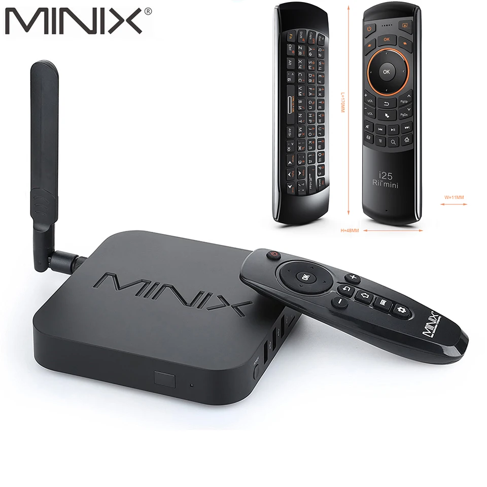 MINIX NEO U9-H+ русская версия Rii mini i25 64-битному восьмиядерному медиа центр Android 2 ГБ/16 ГБ смарт-ТВ коробка с голосом Вход воздуха Мышь