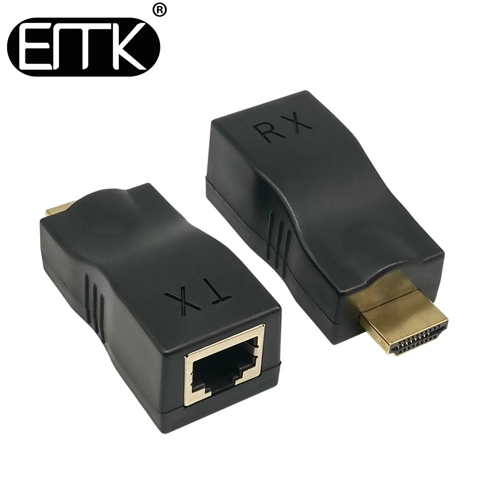 EMK HDMI удлинитель передатчик TX/RX HDMI V1.4 HD 1080 P более CAT6 RJ45 Ethernet-кабель для ТВ Проектор DVD до 30 метров