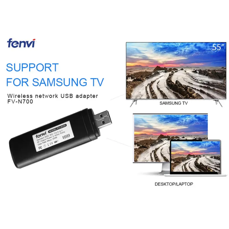 Tanie 2.4 5Ghz 300 mb s bezprzewodowa sieć LAN LAN USB karty TV adapter wifi adapter z odbiornikiem dla samsung smart TV WIS09ABGN WIS12ABGNX