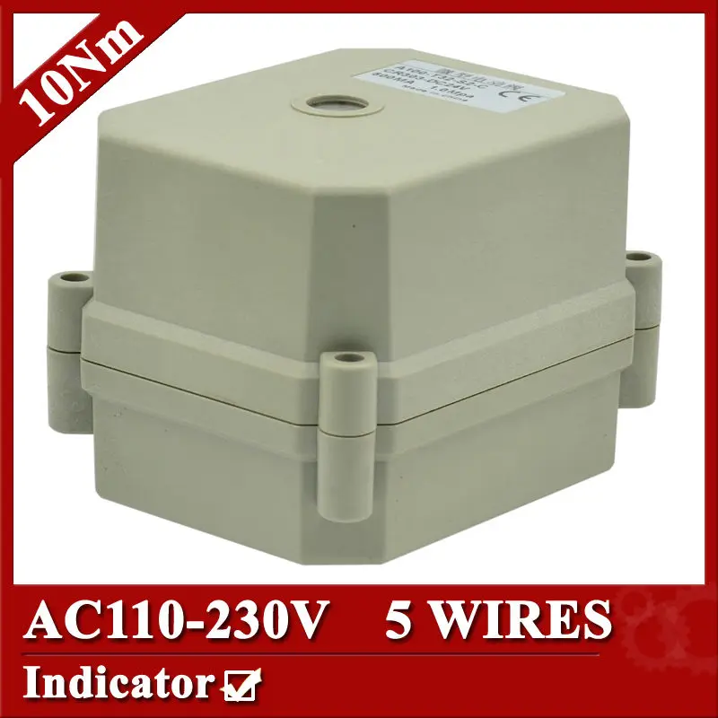 

AC110-230V Eectric Valve Actuator, 5 Wires(CR502) Spring Return type with Signal Feedback , 10Nm Valve Driven Unit