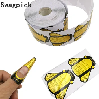 

Swagpick 100pcs Nail Forms Supplies Tools Nail Extension Professional Nail Form for Nails Art Acrylic UV Gel Extension Forms