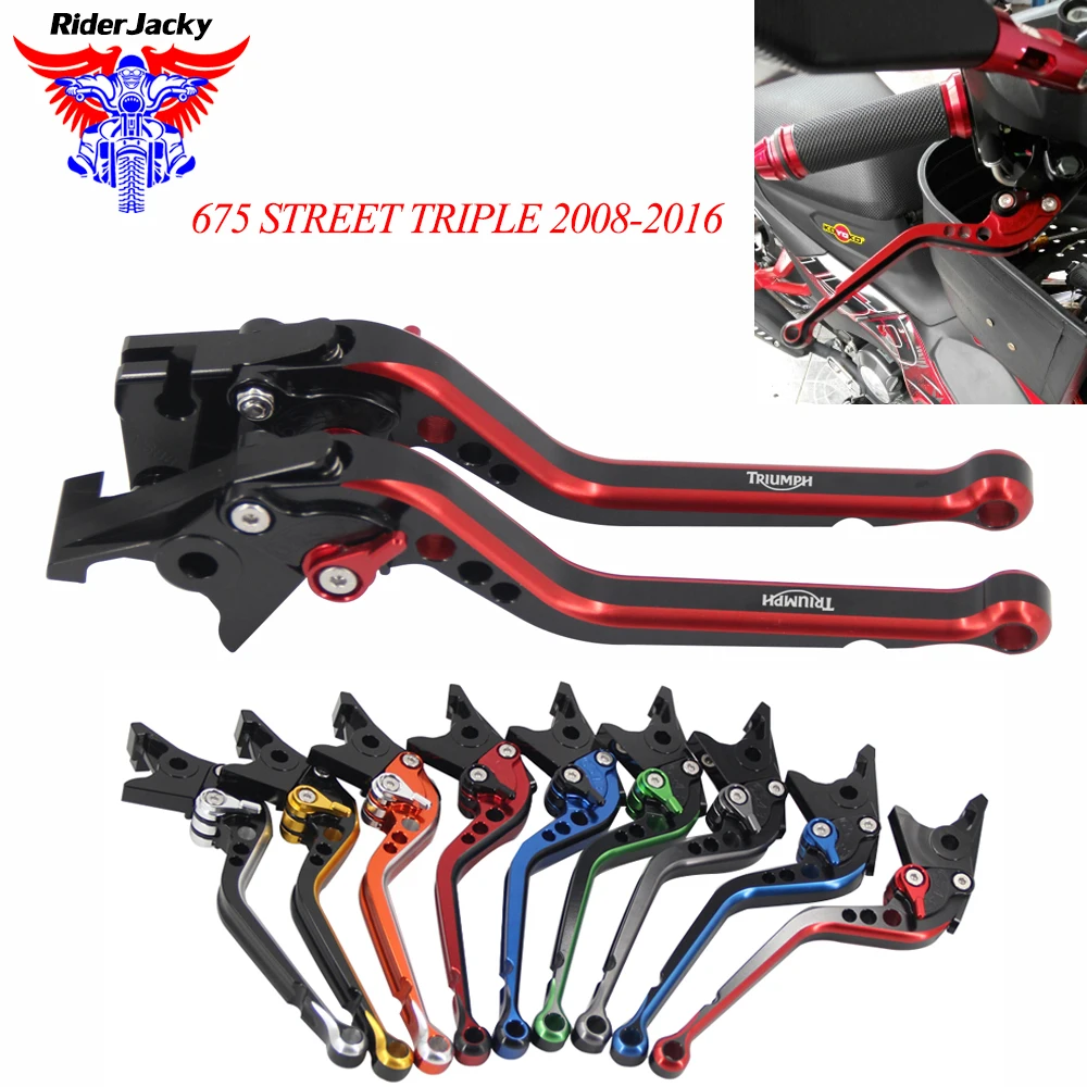 

Mix Color Long CNC Adjustable Motorcycle Brake Clutch Levers For Triumph 675 STREET TRIPLE 2008-2016 2015 2014 2013 2012 2011