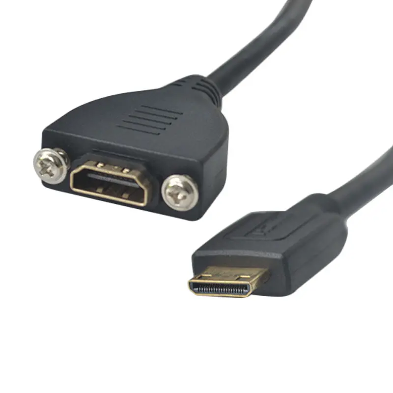 DANSPEED HDMI кабель Mini HDMI к HDMI мужчин и женщин Панель Крепление кабель-удлинитель для цифрового видео мини интерфейс кабель для передачи данных