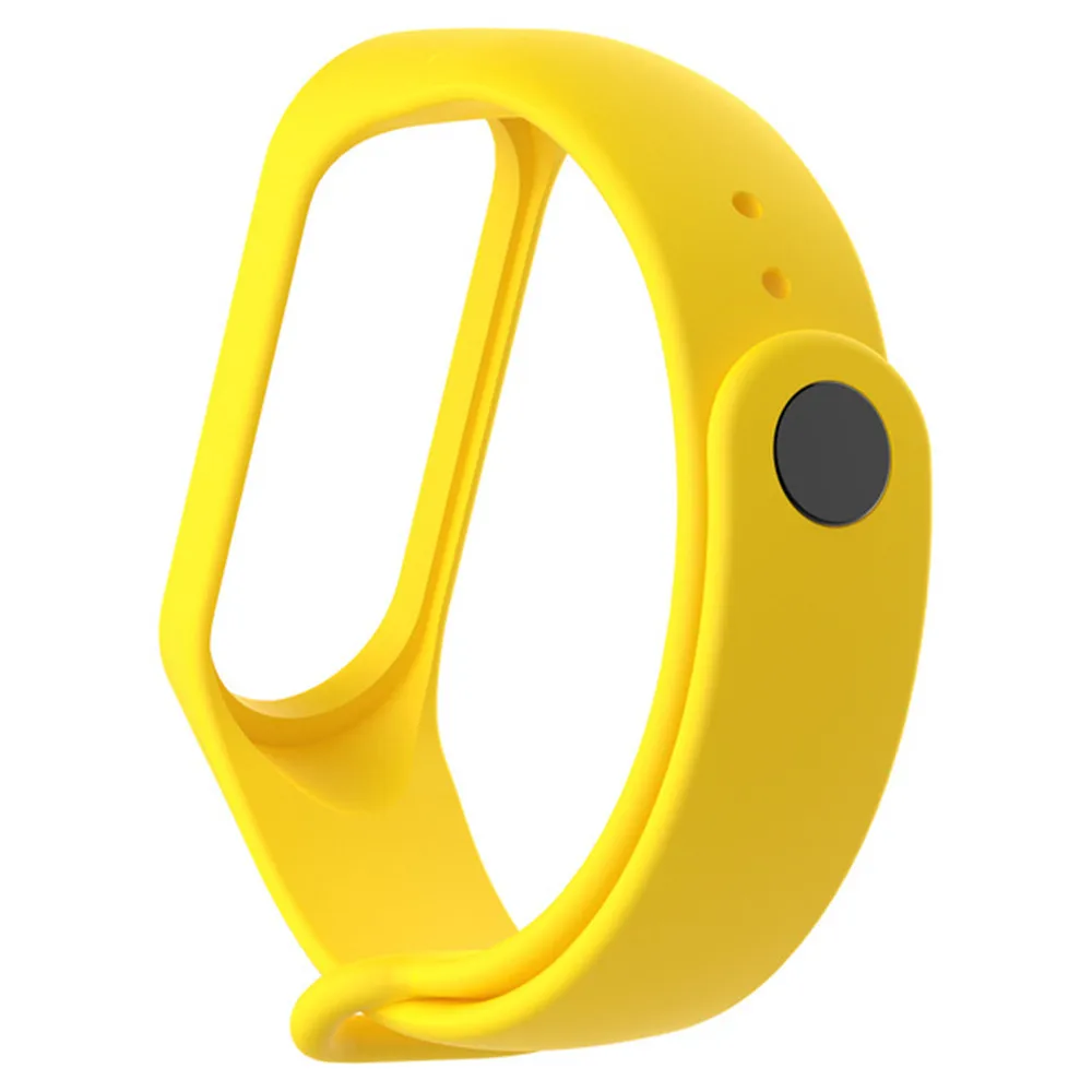 Силиконовый ремешок для часов с hd-пленкой для защиты экрана для Xiaomi Mi браслет miband 4 сменный Браслет для часов - Цвет ремешка: Yellow