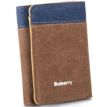 

Men 's wallet card new package canvas purses card holder wholesale Dropship