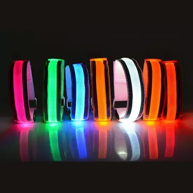 Outdoor Sports Reflective Safety Belt Arm Strap Night Cycling Running LED Armband