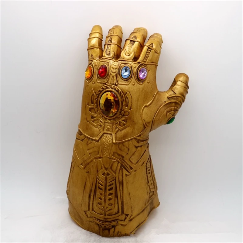 Светодиодные перчатки для косплея Thanos Infinity Gauntlet из ПВХ супергероев Таноса