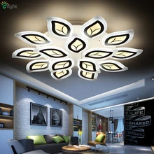 Затемнения фойе современный минимализм акриловые LED люстра металлический лист круглый потолочный LED Освещение для Спальня Гостиная