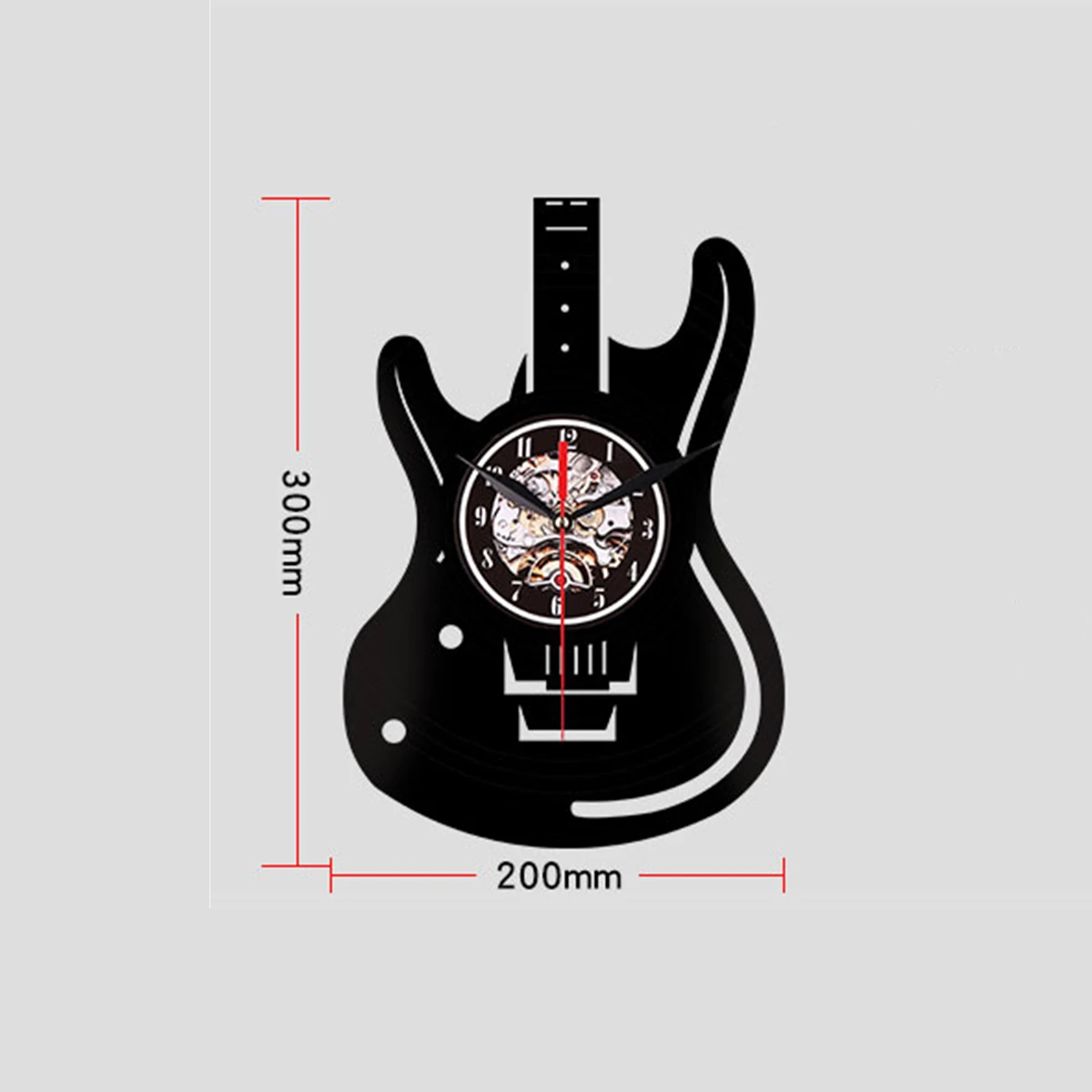 Подвесные кварцевые часы для любителей музыки Виниловая пластинка настенные часы гитара CD светодиодный античный музыкальный инструмент домашний декор бесшумный