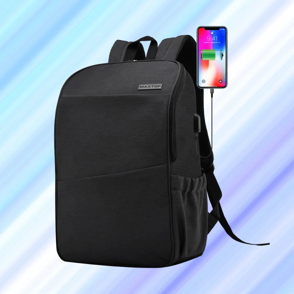 Maxtop 15 6 дюймов рюкзак для ноутбука зарядка через usb подросток мода с сзади