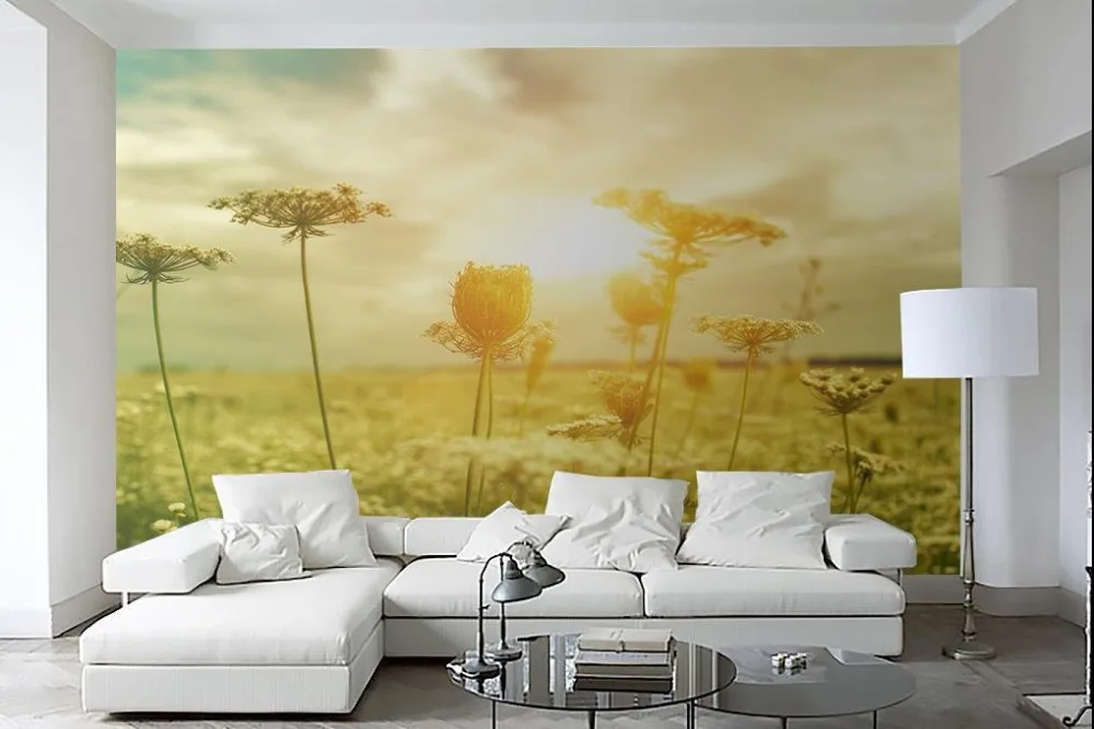 

customize 3d photo wall mural Beautiful warm flowers background wall background 3d mural wallpaper living room