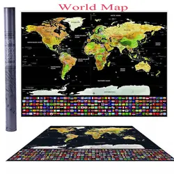 Скретч журнал карта мира персонализированные путешествия постер с атласом с флаги стран 42*30 см