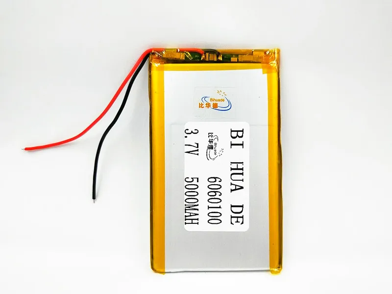 3.7V 5000mAh 6060100 Polymer Lithium LiPo Rechargeable Battery For MP4 GPS PSP DVD PAD e-book tablet pc power bank Laptop mobile |