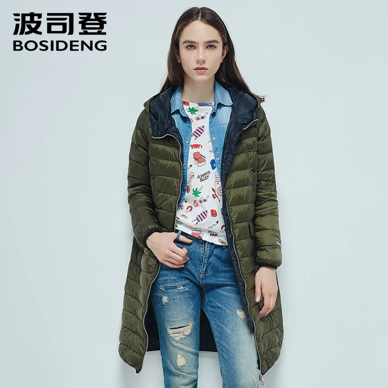 BOSIDENG new winter down jacket X-long down coat hooded outwear long parka casual wear high quality simple top B1601042