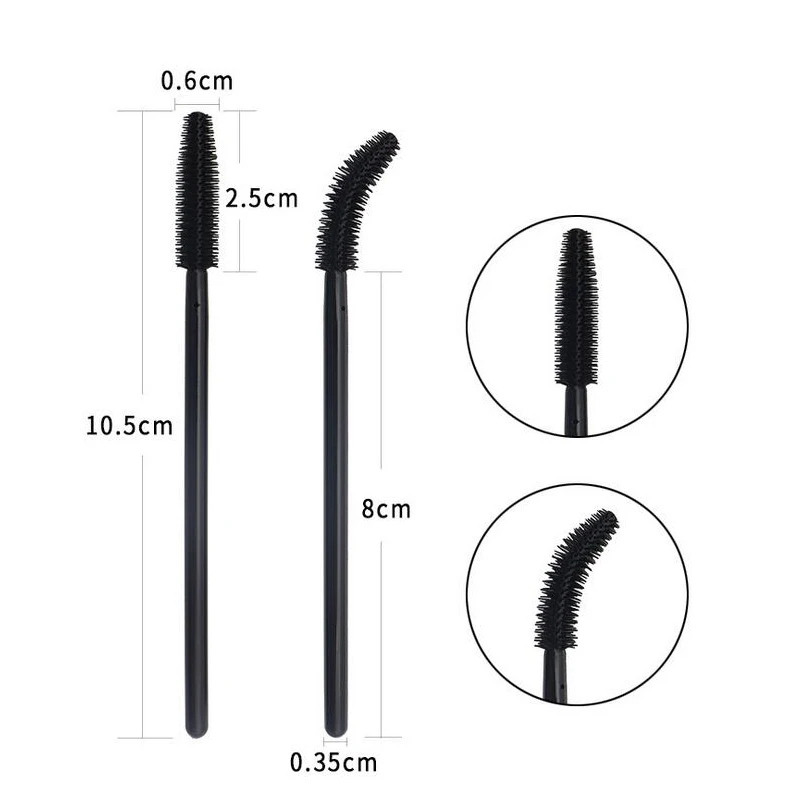 50 pcs bacchette per Mascara in Silicone applicatore spazzole per ciglia usa e getta pettine pennello per trucco di bellezza per le donne strumenti di estensione delle ciglia