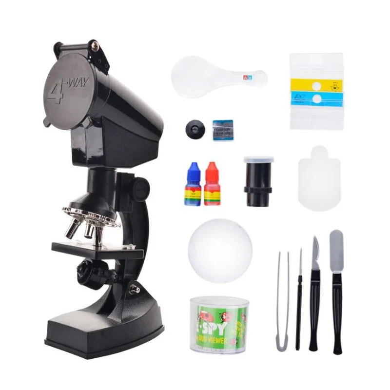 

1200X children's microscope set science and education science microscope pupils science experiment educational toys