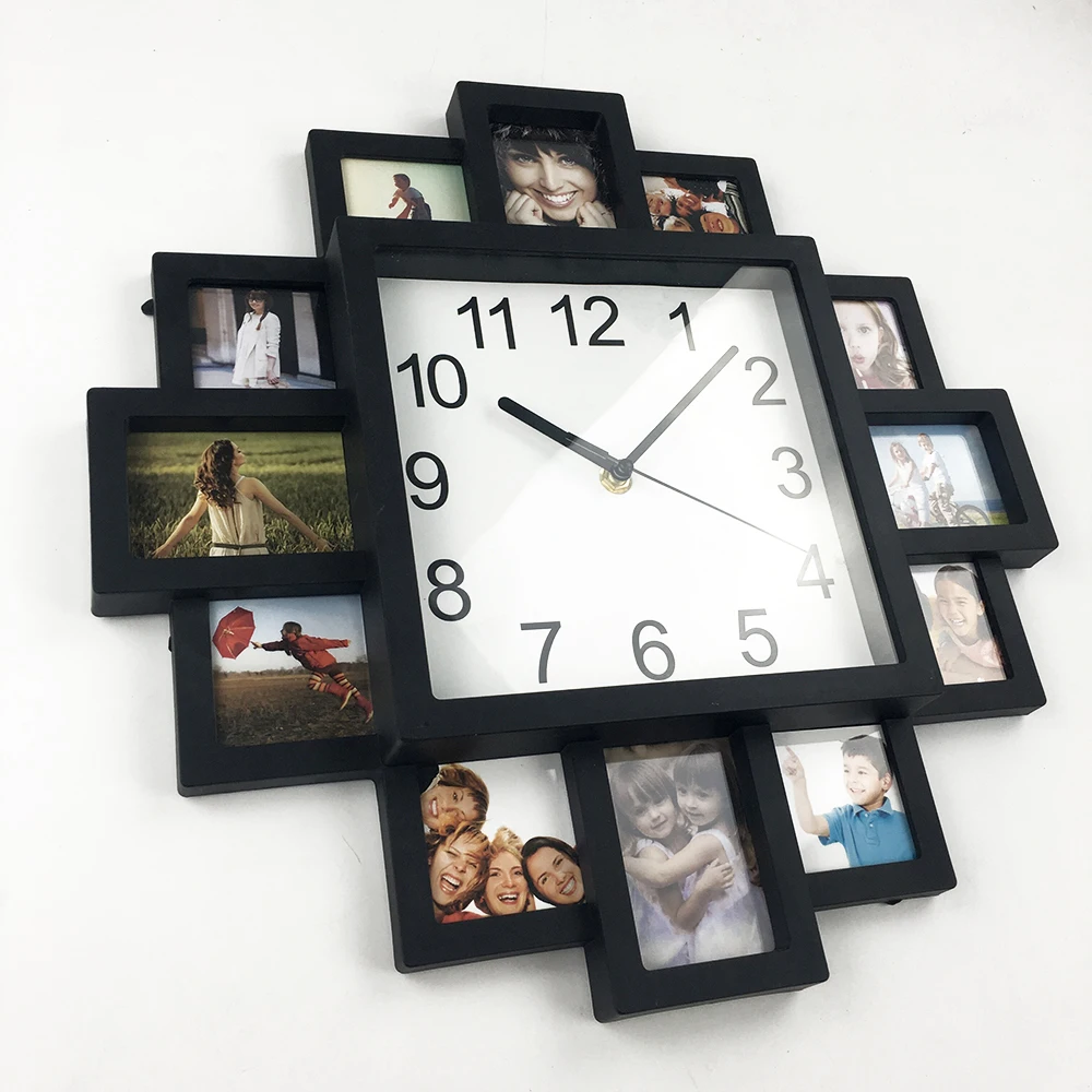DIY настенные часы современный дизайн фоторамка пластиковое искусство картинки