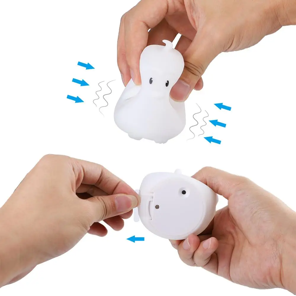  Mini Penguin LED Night Light 9 Colors 3 Modes Silicone Cartoon Animal Lamp Bedroom Bedside Lamp for - 32977554464