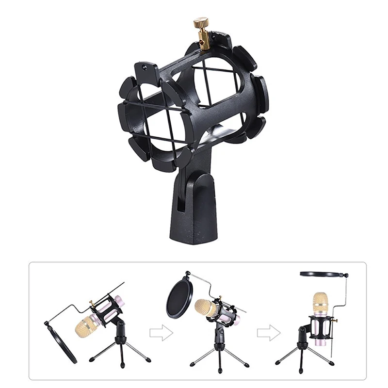 GEVO Tripod For Microphone pop Filter The Mic Holder Accessories Shock Mount Protection Of The Tesktop Microphones Stand 6