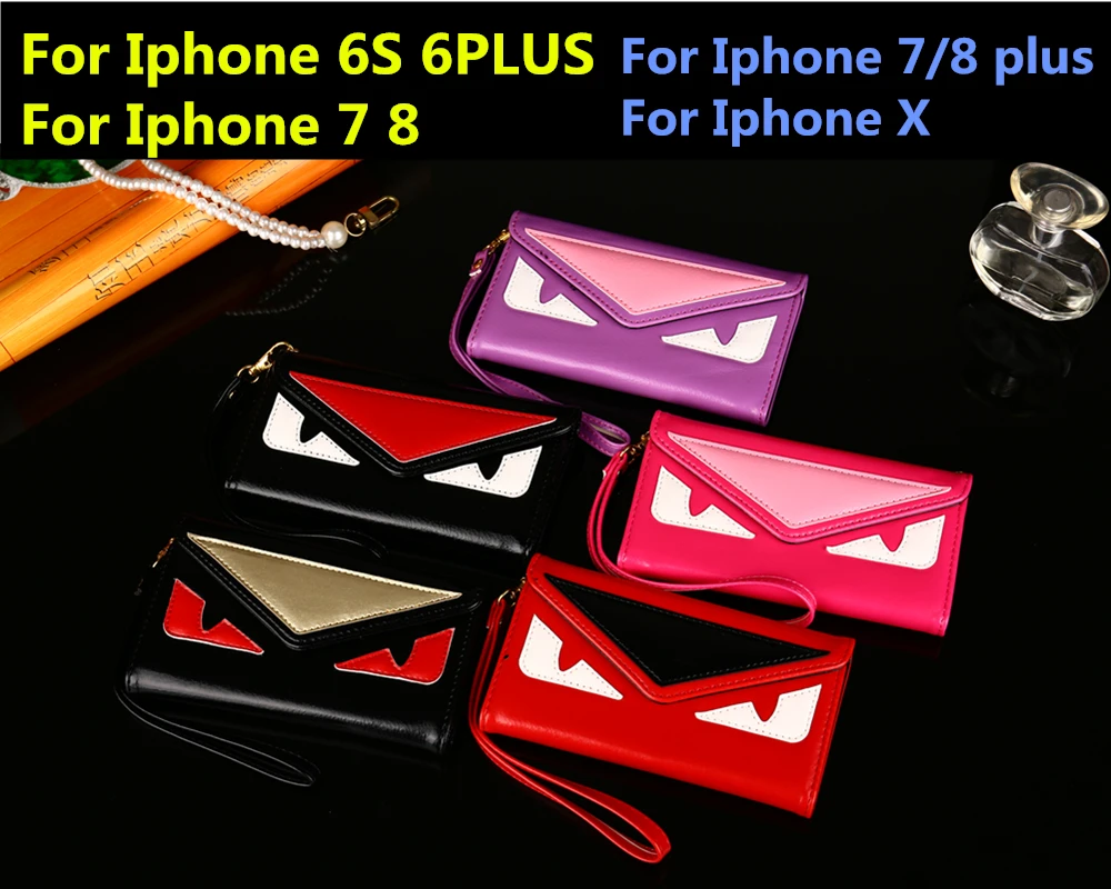 Роскошный брендовый мини кошелек кожаный чехол для iphone X 8 Plus 7 6s 6 plus телефона IPhone 5