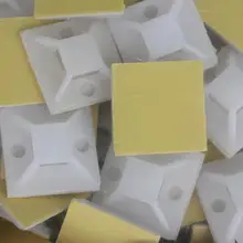 Нейлоновая кабельная стяжка крепления 25*25 мм самоклеящийся настенный держатель зажим 50 шт