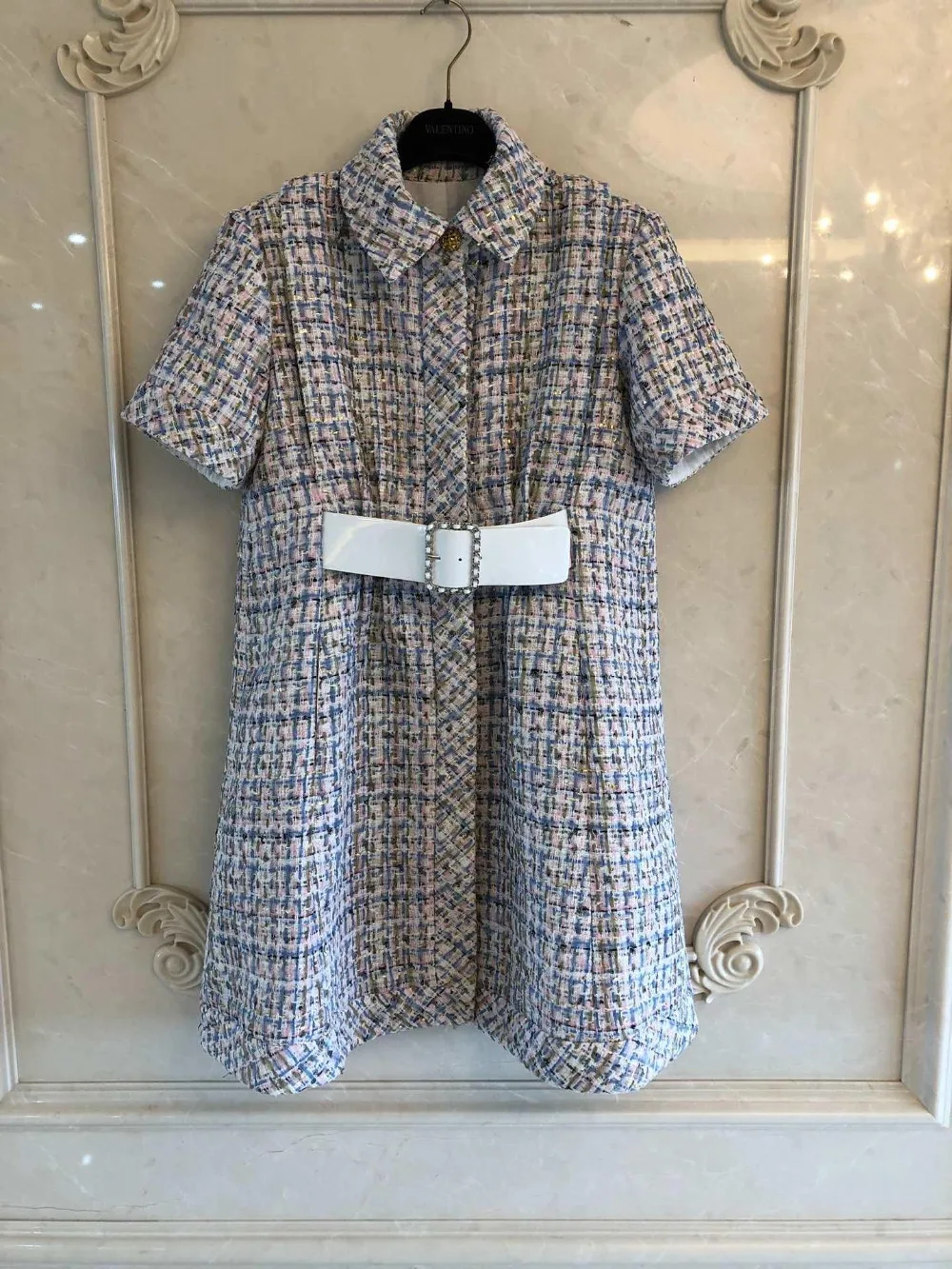 

2019 spring and summer women's new knitted fabric dress 0508