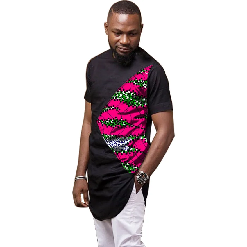 New Design Tshirt Fashion Man's Tops African Men Tees Dashiki Clothes Printed And Black Short For Men T-shirt African Clothing