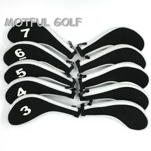 Молнии Гольф железный шлем утюги набор начальник чехол на молнии 10 шт./упак. белый цвет количество печатных гольф-клубы