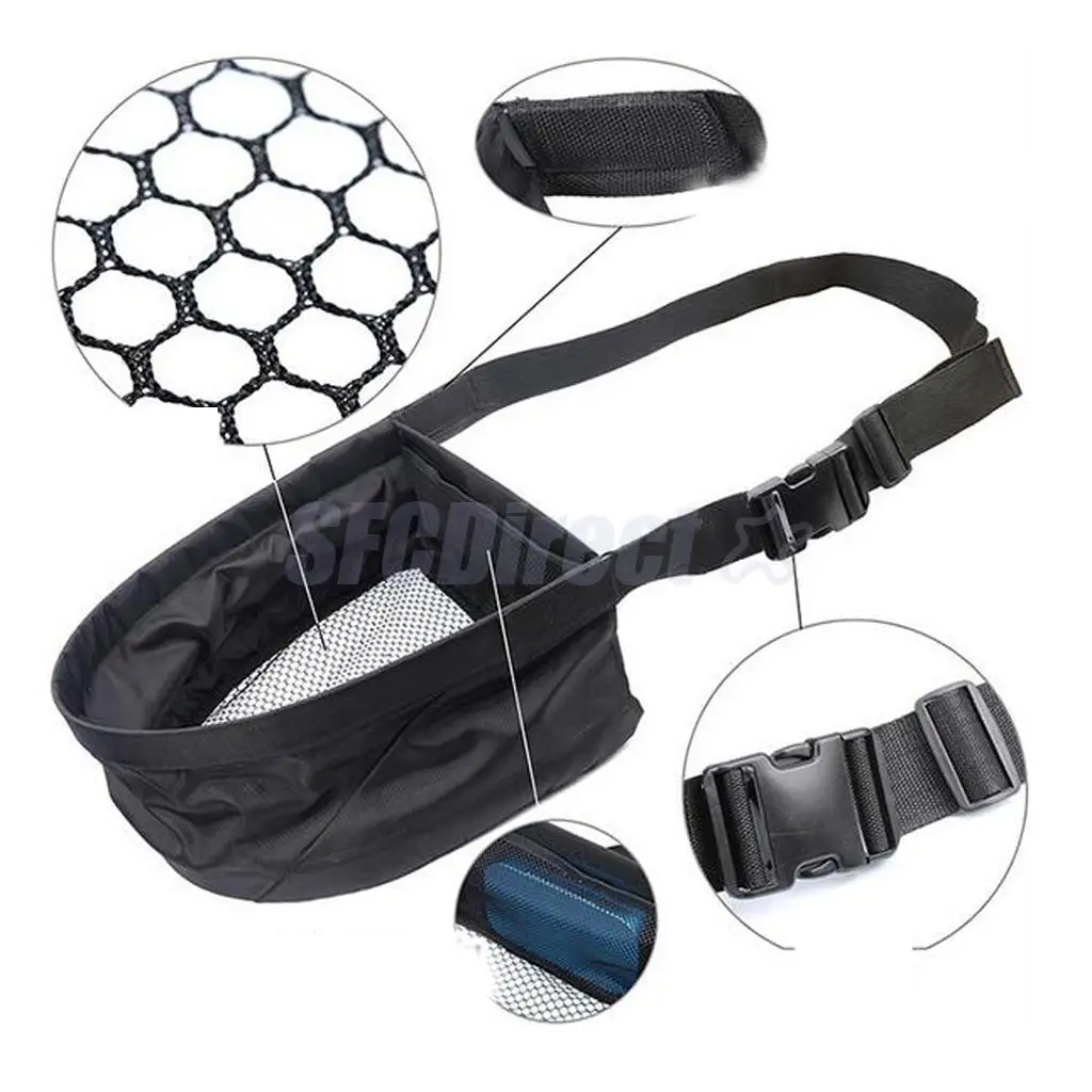 

Fly Fishing Stripping Basket Mesh Bottom Line String Bag Foldable Waist Case Box