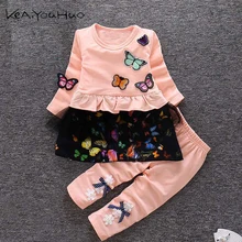 Новая весенне-осенняя Одежда для девочек детская одежда 1, 2, 3, 4 года одежда для маленьких девочек, костюм Одежда для маленьких девочек; комплекты