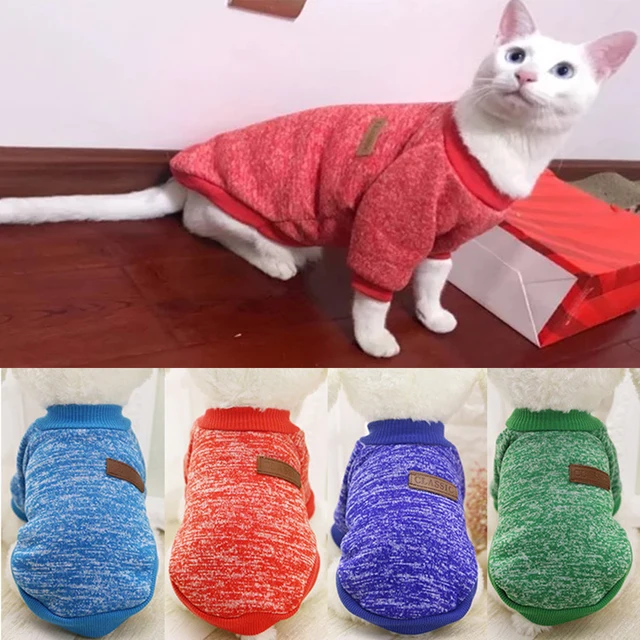Classic Autumn Winter Warm Cat Clothes Fashion Pet Clothing for Small