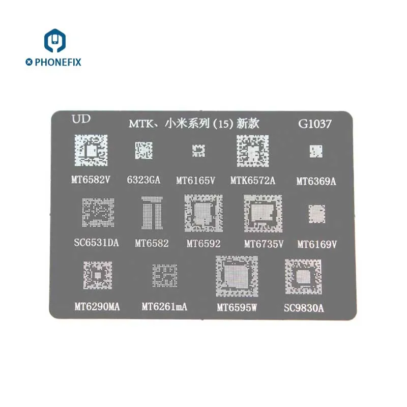 Трафарет PHONEFIX BGA для ремонта микросхем Samsung Galaxy Huawei Xiaomi MTK SPRO Oppo Series PCB BGA|Наборы