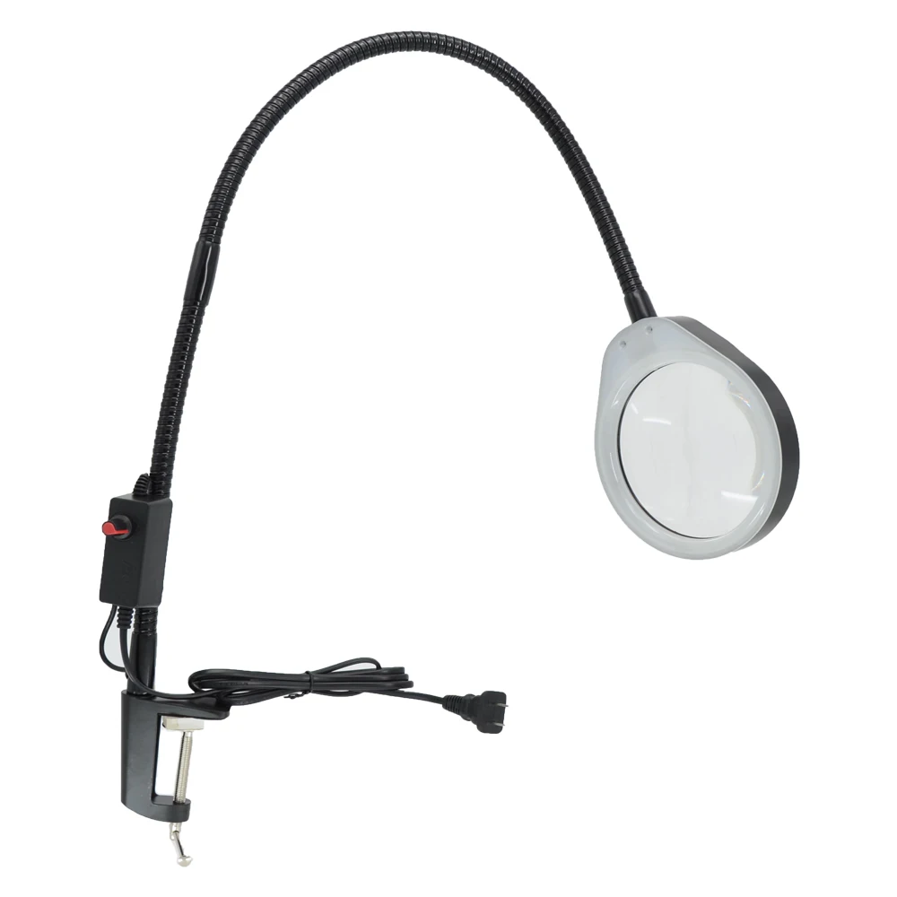  10X LED Magnifier Light Long Arm With Table Clamp Adjustable Industrial Clamp for Desk Table Craft  - 32849833112