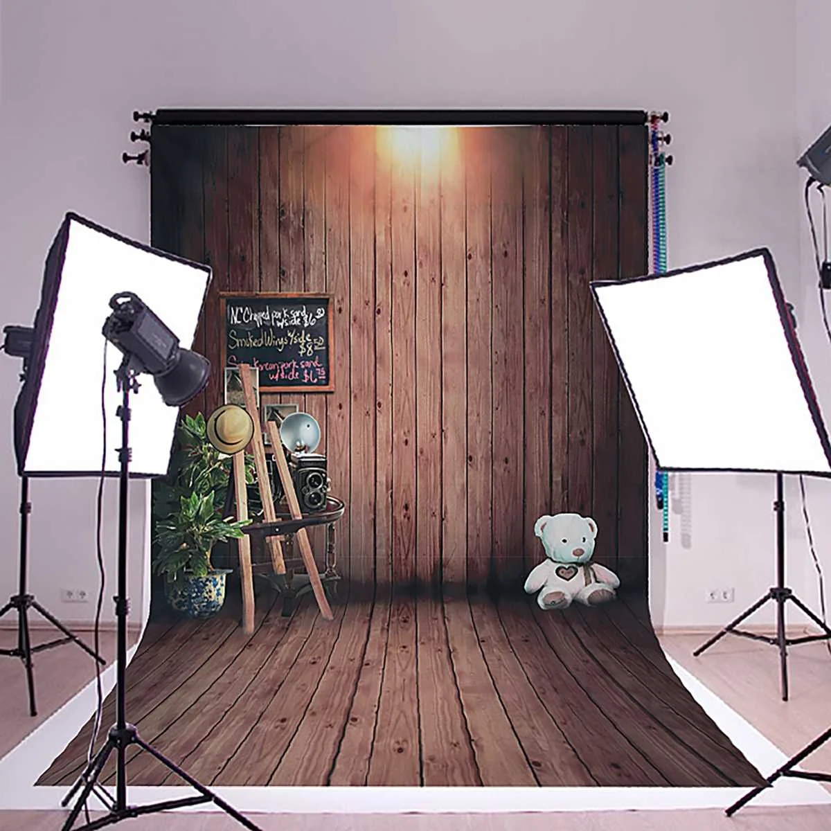 

Vintage Wood Floor Wall Paper Photography Backdrop 210X150CM Studio Photo Props Backgrounds Cloth Party Decoration Accessories