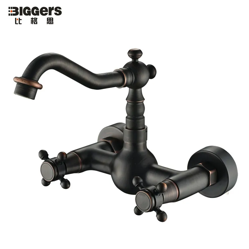 Free shipping Retro European style black bronze wall mounted copper