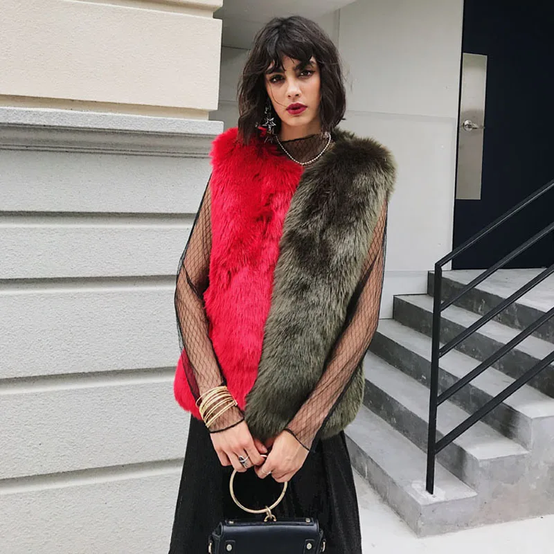 Faux Fur Vest Top Quality Fur Coat 