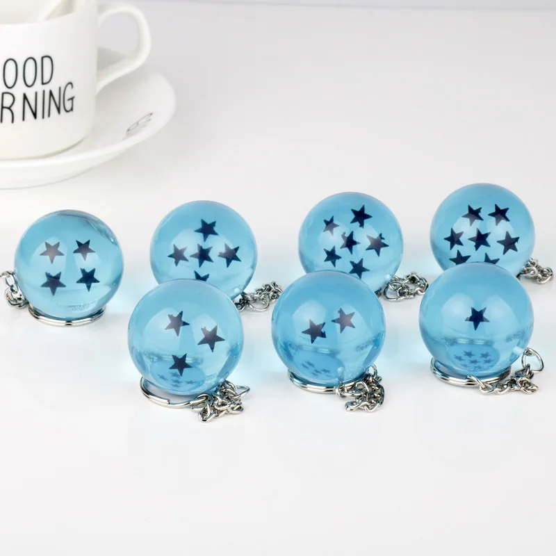 

Dragon Ball Anime Z 7 Stars Crystal Balls Figures Toy Keychain PVC Pendant Cartoon keyring Cute Boys Girl Pendant For Children