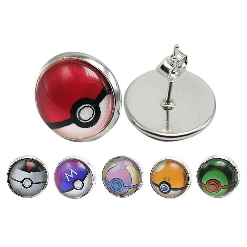 

2pcs/lot Pokemon Ear Stud Women's Fashion Earings Jewelry Oil Drip Stud Earring