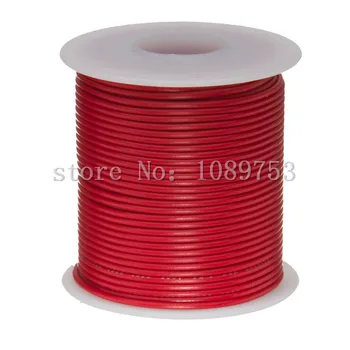 

22 AWG Gauge Stranded Hook Up Wire Red 30m 100 ft 0.0253" UL1007 300 Volts
