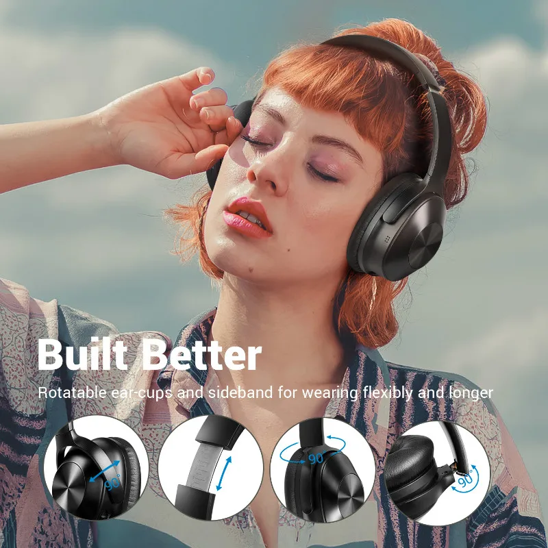 Oneodio A9 Гибридный активный Шум шумоподавлением Bluetooth наушники с микрофоном стерео