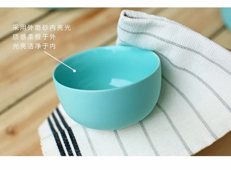 Фирменные керамические отдельные продукты, глазурованные фарфоровые столовые приборы в западном стиле, кружки, тарелки для супа, посуда, столовая посуда синего цвета, 1 шт