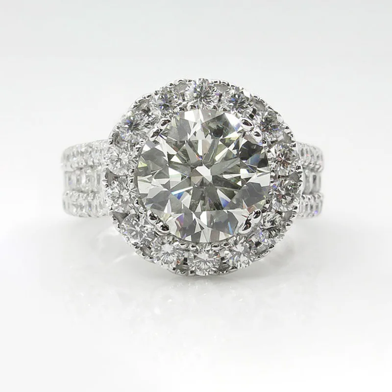 Супер блестящее серебряное кольцо с цирконием для женщин, Женское Обручальное кольцо, CZ кольца, ювелирные изделия