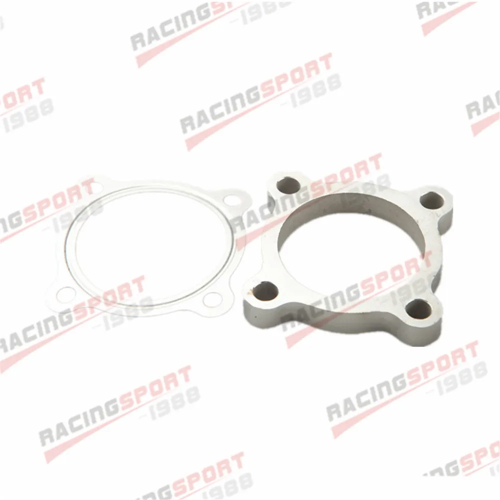 2.5" 4 Bolt SS304 Turbo Exhaust Downpipe Flange + Gasket T3 50AR T3/T4 T3